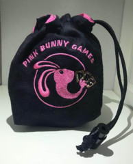 Pink Bunny Games Suede Black Dice Bag w/ Pink interior